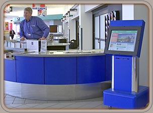 Custom kiosk at the Little Rock National Airport